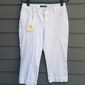 Lauren Ralph Lauren White Cropped Jeans size 2 (Has tags)